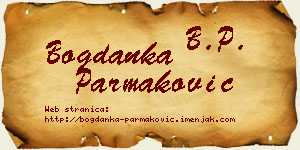Bogdanka Parmaković vizit kartica